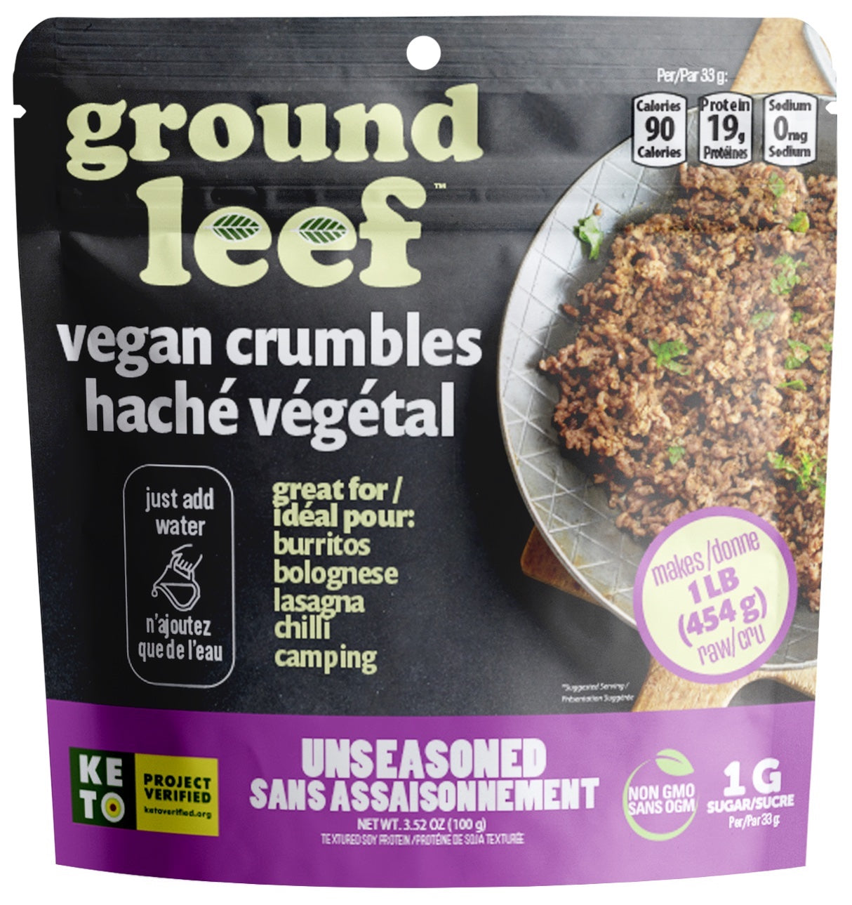 Ground Leef - Unseasoned - Shelf Stable Plant Based Crumble